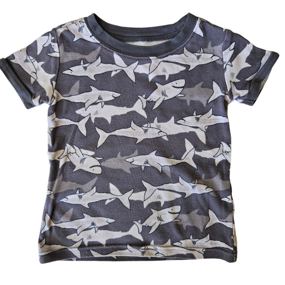 Old Navy Boys 2T Gray Shark T-Shirt - Picture 1 of 3